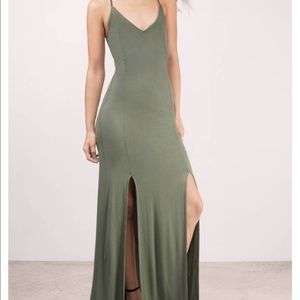 Tobi Olive green maxi dress. Size small.